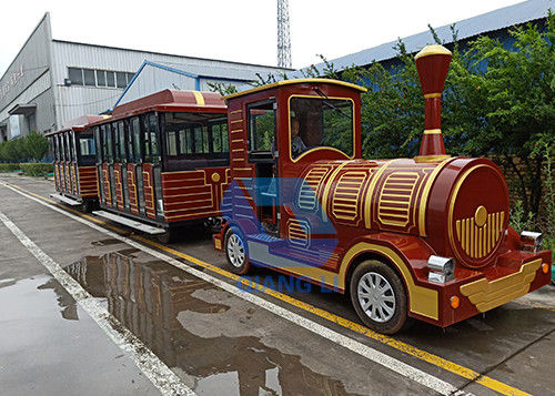 Trackless τραίνο μπαταριών επίσκεψης γύρου τραίνων παιδάκι διασκέδασης για τα παιδιά προμηθευτής